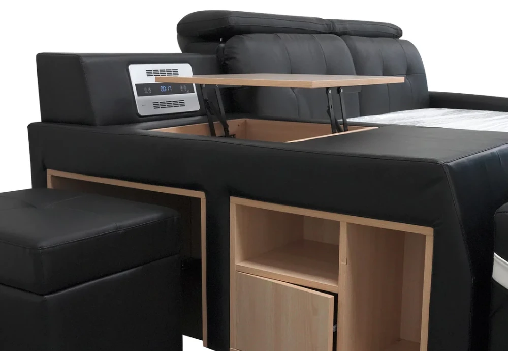 multifunction sofa bed with folding armrest table